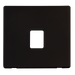 Scolmore SCP115MB - Single RJ11/RJ45 Socket Outlet Cover Plate - Matt Black Definity Scolmore - Sparks Warehouse