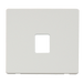 Scolmore SCP115MW - Single RJ11/RJ45 Socket Outlet Cover Plate - Metal White Definity Scolmore - Sparks Warehouse