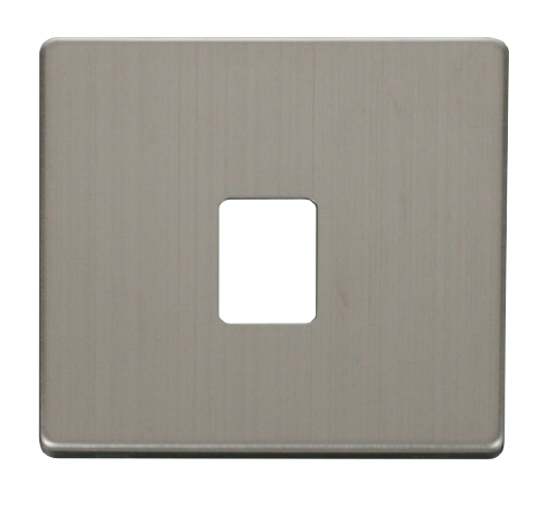Scolmore SCP115SS - Single RJ11RJ45 Socket Outlet Cover Plate - Stainless Steel Definity Scolmore - Sparks Warehouse