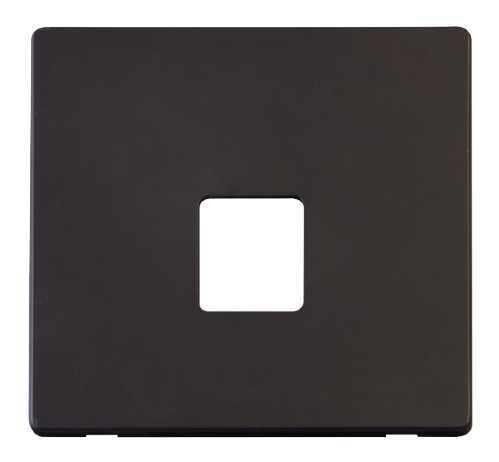 Scolmore SCP120BK - Single Telephone Socket Cover Plate - Black Definity Scolmore - Sparks Warehouse
