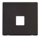 Scolmore SCP120BK - Single Telephone Socket Cover Plate - Black Definity Scolmore - Sparks Warehouse