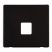 Scolmore SCP120MB - Single Telephone Socket Cover Plate - Matt Black Definity Scolmore - Sparks Warehouse