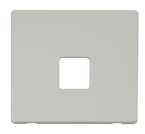 Scolmore SCP120PW - Single Telephone Socket Cover Plate - White Definity Scolmore - Sparks Warehouse