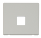 Scolmore SCP120PW - Single Telephone Socket Cover Plate - White Definity Scolmore - Sparks Warehouse