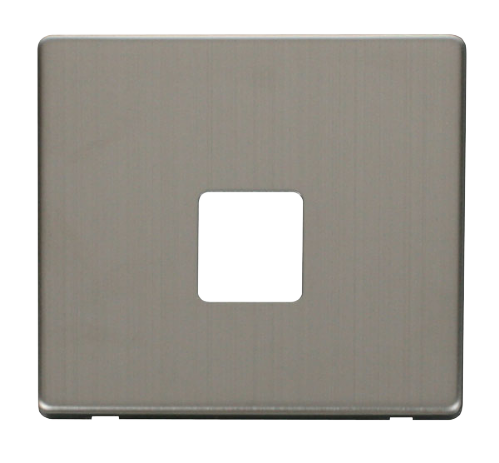Scolmore SCP120SS - Single Telephone Socket Cover Plate - Stainless Steel Definity Scolmore - Sparks Warehouse