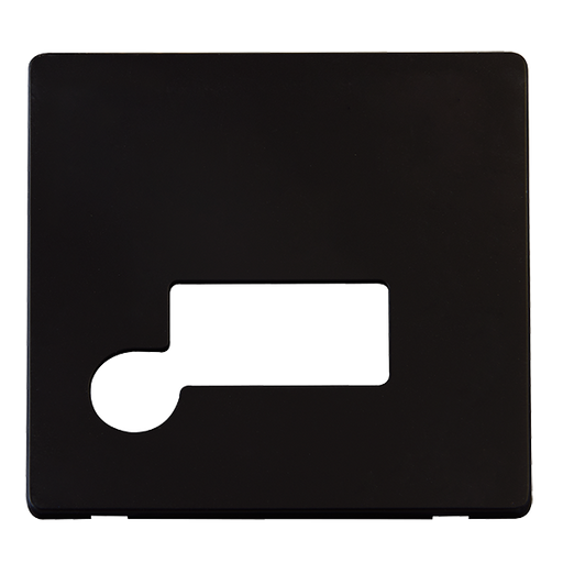 Scolmore SCP150MB - Connection Unit With Flex Outlet Cover Plate - Matt Black Definity Scolmore - Sparks Warehouse