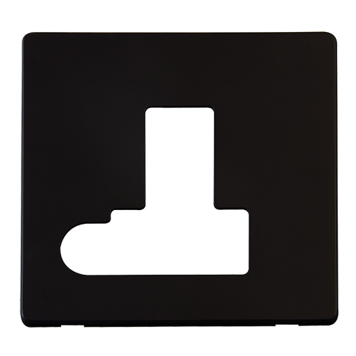 Scolmore SCP151MB - Switched Connection Unit With Flex Outlet Cover Plate - Matt Black Definity Scolmore - Sparks Warehouse