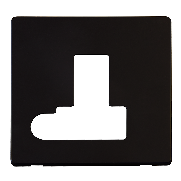 Scolmore SCP151MB - Switched Connection Unit With Flex Outlet Cover Plate - Matt Black Definity Scolmore - Sparks Warehouse