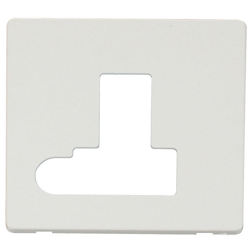 Scolmore SCP151MW - Switched Connection Unit With Flex Outlet Cover Plate - Metal White Definity Scolmore - Sparks Warehouse