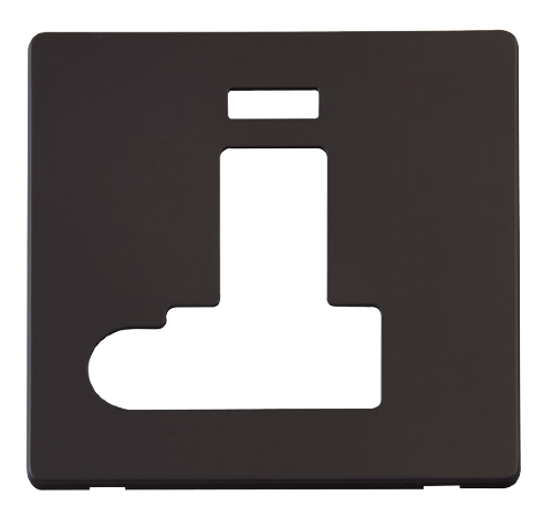 Scolmore SCP152BK - Switched Conn. Unit With Flex Outlet + Neon Cover Plate - Black Definity Scolmore - Sparks Warehouse