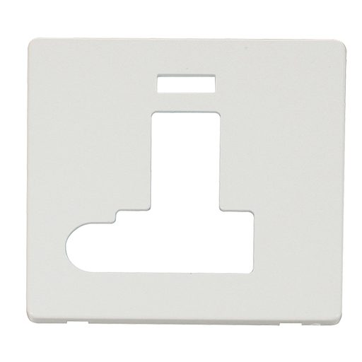 Scolmore SCP152MW - Switched Conn. Unit With Flex Outlet + Neon Cover Plate - Metal White Definity Scolmore - Sparks Warehouse