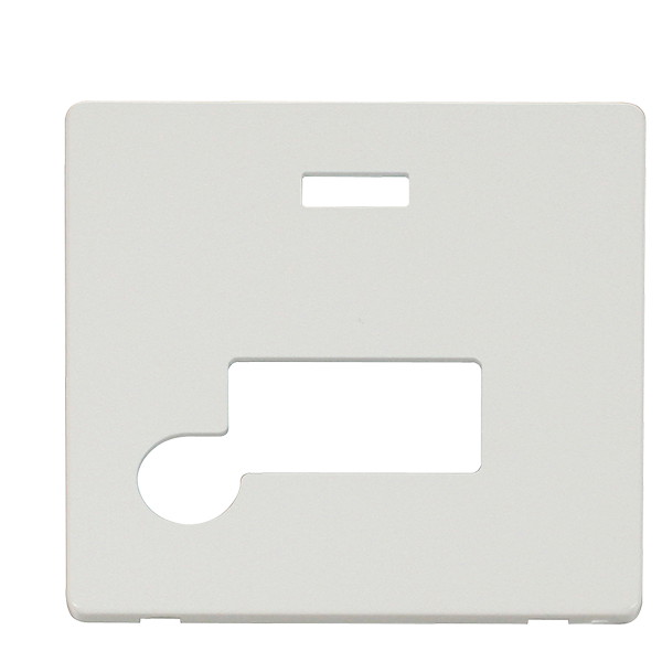 Scolmore SCP153MW - Connection Unit With Flex Outlet + Neon Cover Plate - Metal White Definity Scolmore - Sparks Warehouse