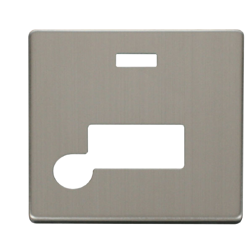 Scolmore SCP153SS - Connection Unit With Flex Outlet + Neon Cover Plate - Stainless Steel Definity Scolmore - Sparks Warehouse