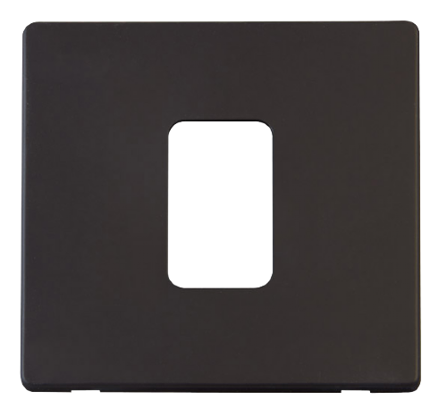 Scolmore SCP200BK - 45A 1 Gang Plate Switch Cover Plate - Black Definity Scolmore - Sparks Warehouse