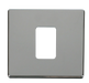 Scolmore SCP200CH - 45A 1 Gang Plate Switch Cover Plate - Chrome Definity Scolmore - Sparks Warehouse