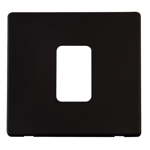 Scolmore SCP200MB - 45A 1 Gang Plate Switch Cover Plate - Matt Black Definity Scolmore - Sparks Warehouse