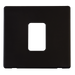 Scolmore SCP200MB - 45A 1 Gang Plate Switch Cover Plate - Matt Black Definity Scolmore - Sparks Warehouse
