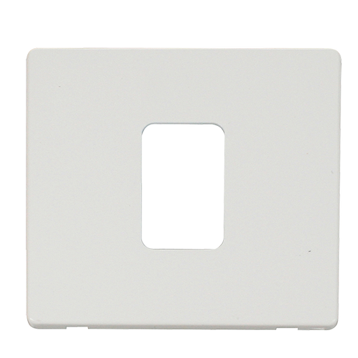 Scolmore SCP200MW - 45A 1 Gang Plate Switch Cover Plate - Metal White Definity Scolmore - Sparks Warehouse