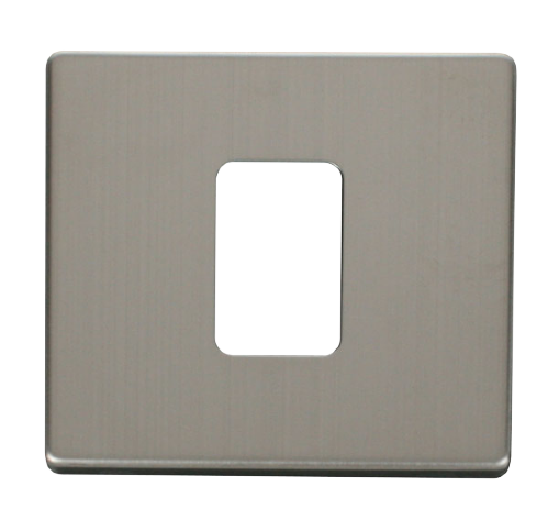 Scolmore SCP200SS - 45A 1 Gang Plate Switch Cover Plate - Stainless Steel Definity Scolmore - Sparks Warehouse