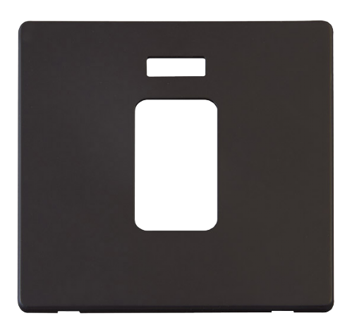 Scolmore SCP201BK - 45A 1 Gang Plate Switch With Neon Cover Plate - Black Definity Scolmore - Sparks Warehouse