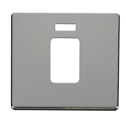 Scolmore SCP201CH - 45A 1 Gang Plate Switch With Neon Cover Plate - Chrome Definity Scolmore - Sparks Warehouse