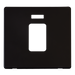 Scolmore SCP201MB - 45A 1 Gang Plate Switch With Neon Cover Plate - Matt Black Definity Scolmore - Sparks Warehouse