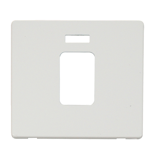 Scolmore SCP201MW - 45A 1 Gang Plate Switch With Neon Cover Plate - Metal White Definity Scolmore - Sparks Warehouse