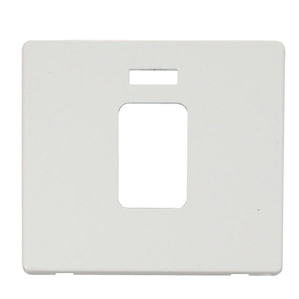 Scolmore SCP201MW - 45A 1 Gang Plate Switch With Neon Cover Plate - Metal White Definity Scolmore - Sparks Warehouse