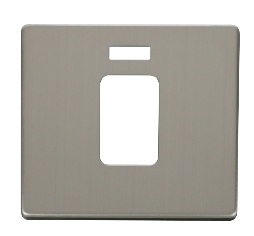 Scolmore SCP201SS - 45A 1 Gang Plate Switch With Neon Cover Plate - Stainless Steel Definity Scolmore - Sparks Warehouse