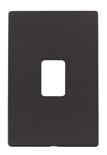 Scolmore SCP202BK - 45A 2 Gang Plate Switch Cover Plate - Black Definity Scolmore - Sparks Warehouse