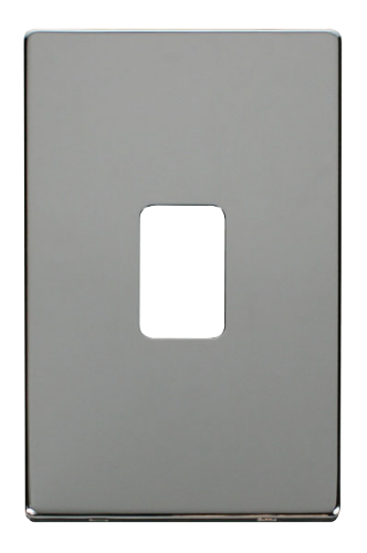 Scolmore SCP202CH - 45A 2 Gang Plate Switch Cover Plate - Chrome Definity Scolmore - Sparks Warehouse