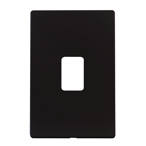 Scolmore SCP202MB - 45A 2 Gang Plate Switch Cover Plate - Matt Black Definity Scolmore - Sparks Warehouse