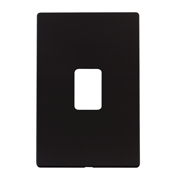 Scolmore SCP202MB - 45A 2 Gang Plate Switch Cover Plate - Matt Black Definity Scolmore - Sparks Warehouse
