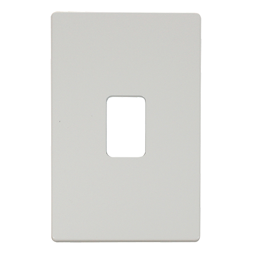 Scolmore SCP202MW - 45A 2 Gang Plate Switch Cover Plate - Metal White Definity Scolmore - Sparks Warehouse