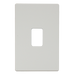 Scolmore SCP202MW - 45A 2 Gang Plate Switch Cover Plate - Metal White Definity Scolmore - Sparks Warehouse