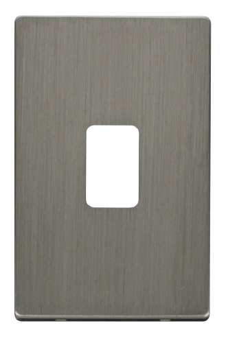Scolmore SCP202SS - 45A 2 Gang Plate Switch Cover Plate - Stainless Steel Definity Scolmore - Sparks Warehouse