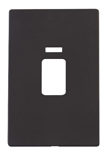 Scolmore SCP203BK - 45A 2 Gang Plate Switch With Neon Cover Plate - Black Definity Scolmore - Sparks Warehouse