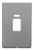 Scolmore SCP203CH - 45A 2 Gang Plate Switch With Neon Cover Plate - Chrome Definity Scolmore - Sparks Warehouse