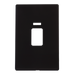 Scolmore SCP203MB - 45A 2 Gang Plate Switch With Neon Cover Plate - Matt Black Definity Scolmore - Sparks Warehouse