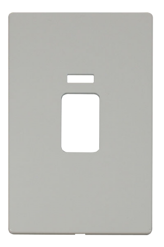 Scolmore SCP203PW - 45A 2 Gang Plate Switch With Neon Cover Plate - White Definity Scolmore - Sparks Warehouse