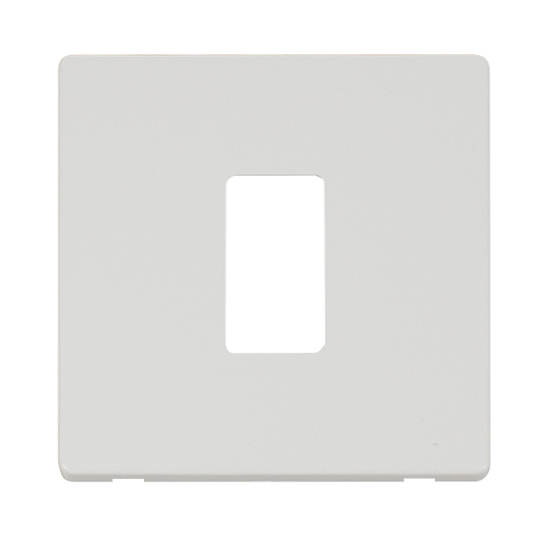 Scolmore SCP20401MW - 1 Gang GridPro® Frontplate - Metal White GridPro Scolmore - Sparks Warehouse