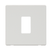 Scolmore SCP20401MW - 1 Gang GridPro® Frontplate - Metal White GridPro Scolmore - Sparks Warehouse