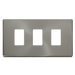 Scolmore SCP20403BS - 3 Gang GridPro® Frontplate - Brushed Stainless GridPro Scolmore - Sparks Warehouse