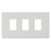 Scolmore SCP20403MW - 3 Gang GridPro® Frontplate - Metal White GridPro Scolmore - Sparks Warehouse