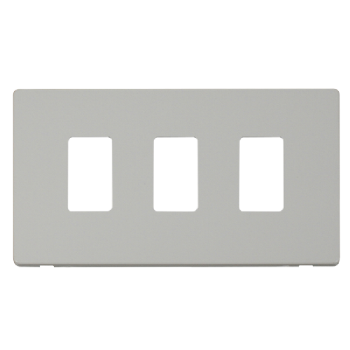 Scolmore SCP20403PW - 3 Gang GridPro® Frontplate - White GridPro Scolmore - Sparks Warehouse