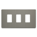 Scolmore SCP20403SS - 3 Gang GridPro® Frontplate - Stainless Steel GridPro Scolmore - Sparks Warehouse