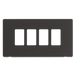 Scolmore SCP20404BK - 4 Gang GridPro® Frontplate - Black GridPro Scolmore - Sparks Warehouse