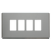 Scolmore SCP20404CH - 4 Gang GridPro® Frontplate - Polished Chrome GridPro Scolmore - Sparks Warehouse