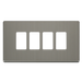 Scolmore SCP20404SS - 4 Gang GridPro® Frontplate - Stainless Steel GridPro Scolmore - Sparks Warehouse