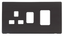 Scolmore SCP204BK - 45A Switch 13A Switched Socket  Cover Plate - Black Definity Scolmore - Sparks Warehouse